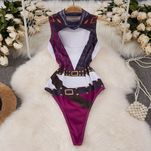 Cartoon Print High Neck Jumpsuit: A Stylish & Comfortable Sleepwear Choice