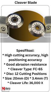 ms7 Cleaver Blade Carbide untuk Sumitomo FC-6S Fiber optic cleaver knife