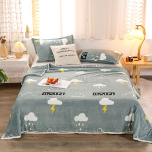 Warm Coral Fleece Blanket Milk Velvet Flannel Office Sofa Cover Blanket Autumn Winter Polyester Fiber Versatile Warmth