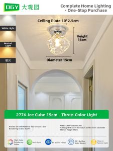 DGY | Modern Simple Design Corridor Stairway Entryway Balcony Glass Pendant Light