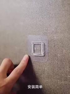 7x7cm Self Adhesive Wall Hook No Drill Heavy Duty Waterproof Traceless Hanging Holder for Towel Hat Bag Bedroom Storage Decor