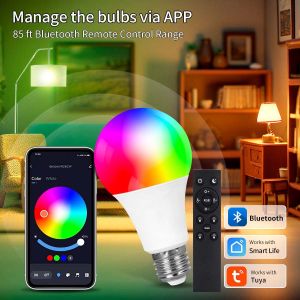 9W/15W/18W Tuya Bluetooth Bulb Light 110V/220V RGB APP Remote Control Adjustable Light Timing As Smart Home Decoration Apply