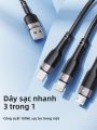 Toocki | Dây Cáp Sạc Nhanh 3-trong-1 100W. 