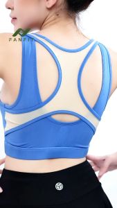 Áo bra thể thao Nữ tập Gym Yoga Pilates FANFIT FFSB002 - Phối lưới lưng tặng mút cao cấp - TYM FASHION