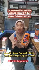 Federal Ultratec Matic Orange 10W30 08Lt & Paket Oli Gear Federal 120 ml
