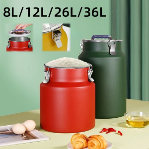 stainless rice storage container 25kg/10 kilos/5kg/sale lagyanan ng bigas 25 kilos rice dispenser aesthetic insect-proof moisture-proof sealed food-grade rice storage barrel cereal container storage