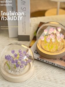 Tulip Shaped DIY Night Light Glass Covered Decor