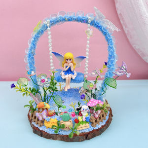 Childrens DIY Dream Swing Night Light Material Kit Educational Handcraft Buttercream Display Girl Stick Toy Creative Sticker Class