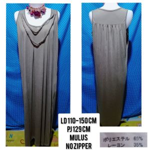 LONGDRESS GAMIS GREY KEPANG 475
