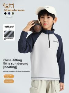 YINGXIAOYA | Thickened Autumn-Winter Childrens Long Sleeve T-Shirt Outdoor Casual T-Shirt