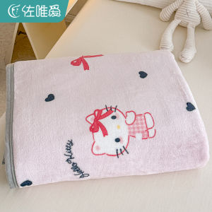 Modern Minimalist Coral Blanket Thin Summer Office Nap Air Conditioned Small Quilt Children Sofa Cover Bedding Polyester Fiber