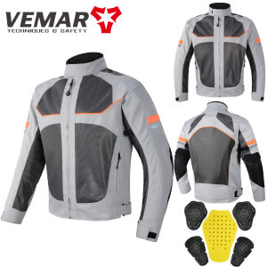Summer Motorcycle Jacket Mens Motocross Jacket Protective Gear Coat Racing