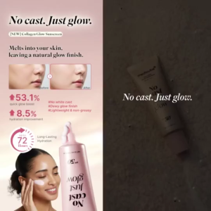 Medicube No Cast Just Glow Sunscreen SPF50 50ml +53.1% Skin Glow Boost 8 Hours Long Lasting Sun Protection Natural Brightening Complexion Light Cream Texture Non-greasy No White Cast Daily Sun Lotion