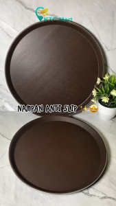 KTC Mart Nampan Anti Slip Saji Makanan Tray Anti Slip Tidak Licin BULAT KOTAK Alas Karet Multifungsi