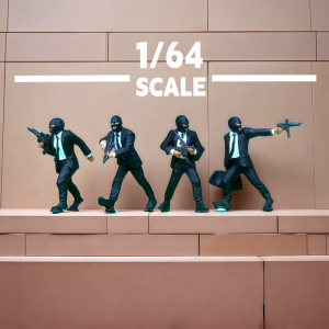 1/64 Scale Miniature Figure Headset Suit Model Doll Collectible Scene Sand Table Decoration Desktop Ornaments Landscape