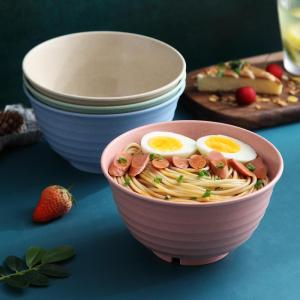 Large Size Wheat Straw Resistant to Falling And Scalding Soup Bowl And Noodles Bowl Home Use Childrens Ceramic Bowl round Shape