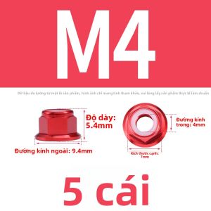 BAIRUITE | Đai Ốc Nhôm Đa Màu có Washer Khóa Nylon