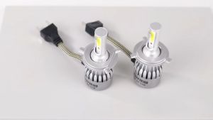 TaffLED Lampu Depan Mobil Headlamp LED COB H4 Cool White 2 PCS - C6