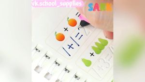 4 in 1 Reusable Magic Practice Writing Notebook Set with Pen Preschool Copybook Hard Pen Practice