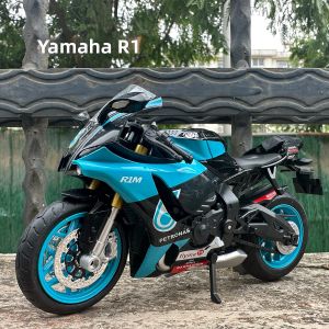 Mô Hình Xe Máy Bằng Kim Loại Có Hiệu Ứng Âm Thanh và Ánh Sáng Tỷ Lệ 1/12