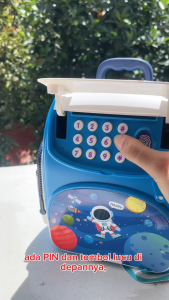 Mainan Anak SCHOOL BAG MONEY SAFE WF-3008A Mainan celengan Tas Astronaut Belajar Menabung Anak Mainan Anak Perempuan - Mainan Anak Laki Laki