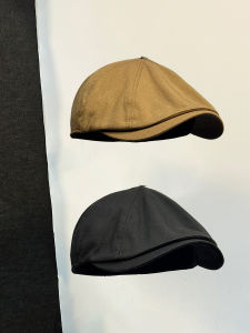 หมวกเบเร็ตสไตล์ย้อนยุคแบบสองทางสำหรับผู้ชายและผู้หญิง หมวกทรงปากเป็ด หมวกฤดูใบไม้ผลิ ฤดูร้อน ฤดูใบไม้ร่วง ฤดูหนาว หมวกแฟชั่นสตรีท