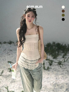 SHAOYEYAN | French Lace Knitted Seductive Halter T-shirt Summer Waist Cinching