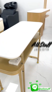 โต๊ะเสริมสวย โต๊ะทำเล็บ โต๊ะแต่งบ้าน มีปลั๊กไฟ โครงแข็งแรง คาเฟ่ ดีไซน์สวยหรู ครบเซตอุปกรณ์ทำเล็บ (ราคาต่อ1ชิ้น) อุปกรณ์ทำเล็บ เฟอร์นิเจอร์แต่งบ้าน manicure table