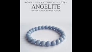 Angelite crystal bracelet collection. 100% natural unheated gemstone with Certificate of Authenticity