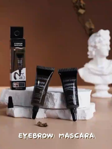 Kristen Leanne (Black/Light Brown) Four-Color Eyebrow Dyeing Gel (With Brush Head) Natural And Durable Coloring 24-Hour Waterproof Styling Long-Lasting Makeup