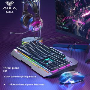 AULA-MOJING | Gaming Mechanical Keyboard Tea Axis Mouse Set