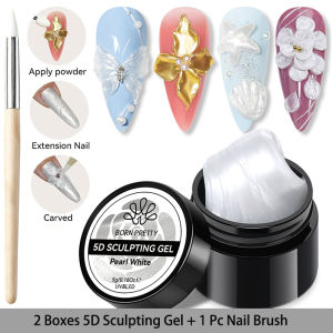 BORN PRETTY | BORN PRETTY 5g Pearl White 5D Sculpting Gel Polish Durable Carvings & Shapes Gel Designed for Manicures And 5D Floral Nail Art