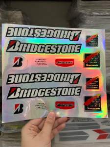 Bộ tem dán xe đạp Bridgestone chữ màu trắng hàng nhập Thái Lan chất lượng cao dành trang trí riêng cho dòng xe này tem màu sắc cực đẹp và bền giá bán cực tốt bán lẻ như bán sỉ