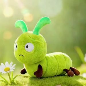 35cm Soft Stuffed Animal Caterpillar Doll Plush Toy Decorated Plush Toy Pillow Soft Doll for Birthday Celebration Gift