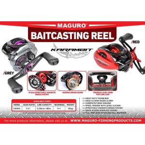 Reel Baitcasting Maguro KARAMBIT 100SHL ( DURALUMIN GEAR )