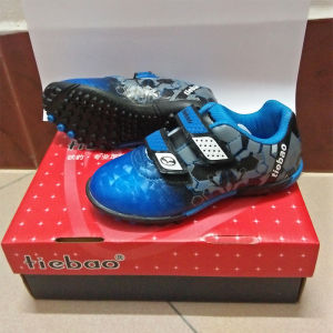 Kids Soccer Shoes Boys Girls 25-37 TF Spikes Turf Velcro Children Sport Training Cleats Durable Honey Sneakers New Fashion Kindergarten Primary School Students Hook-and-Loop Junior Training Match Cleats Wearable Anti-Skid Footwear Teenagers Football Boots