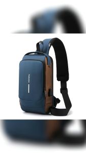 S1 Chest bag men backpack USB charging backpack shoulder chest bag commuter backpack water-repellent cross-body bag
