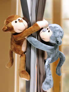 Magnetic Curtain Buckle Cute Monkey Doll Strap Childrens Decoration Curtain Clip Tie Strap Cartoon Tie Decoration Magnetic Buckle