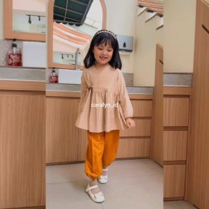 ATASAN ANAK PEREMPUAN LINEN CASSANDRA KIMONO ATASAN ANAK CEWE