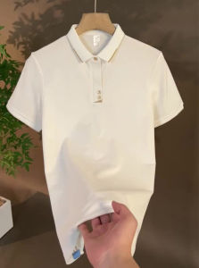 Áo Thun Polo Nam Mùa Hè Dáng Ôm Cổ Polo Tay Ngắn Thường Ngày Thời Trang Thương Hiệu Nhỏ Thiết Kế Màu Trơn Đa Năng