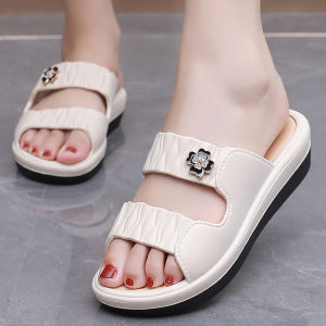 Dép Đế Dày Thời Trang Mùa Hè Cho Nữ Dép Cao Gót Đế Mềm Chống Trượt Trong Nhà Thường Ngày Đế Xuồng Đế Thấp Đế Cao