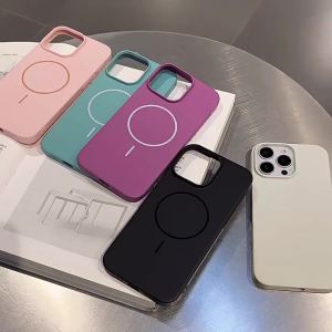 Luxury Magnetic Phone Case For iPhone 15 Pro Max 11 12 13 14 Pro Max 16 Pro Max Liquid Silicone Case 12 Pro 13 Pro Max 11 Pro Max Phone Case Soft Silicone Matte Magnetic Wireless Charging Phone Case Anti Drop and Anti Shock Protective Cover