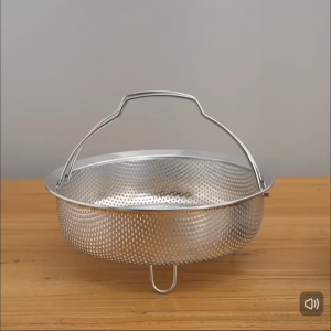OHHDEER Dulang Kukus 304 Keluli Tahan Karat Bertangkai 14/18/22cm | 304 Stainless Steel Steamer Basket
