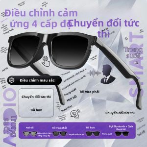 GUHUAVMI | Kính Âm Thanh Thông Minh Dành Cho Doanh Nghiệp Đổi Màu Cảm Ứng Gọi Bluetooth Nghe Nhạc Kính Râm Du Lịch Thiết Kế Mở Tai Với Tính Năng Dịch Thuật Hơn 100 Ngôn Ngữ