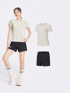 Erke | Quick Drying Womens Sport Set Short Sleeve Shorts