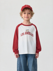 Marc&Janie | Retro Bear Design T-Shirt for Boys Long Sleeve Spring