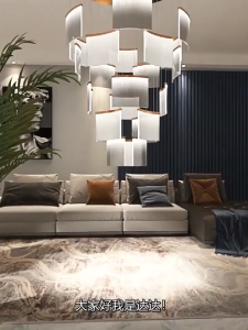 Luxury Villa Staircase Long Crystal Chandelier Suitable for Living Room Dining Room Ceiling Light