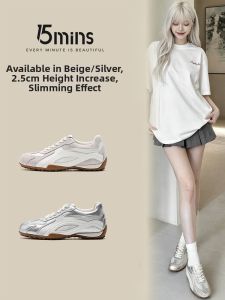 15MINS | Comfortable Vintage Silver Ballet Style Womens Shoes Soft Soles