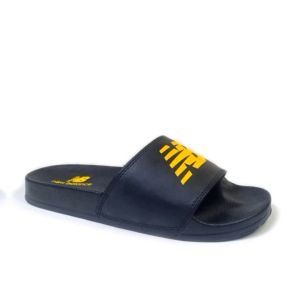Sandal Slop Casual New Balance Pria Wanita Quality Premium Warna Hitam & Kuning