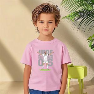 Bandai | Childrens Football Star Cristiano Ronaldos Fashionable Short-sleeved T-shirt with a Popular Design of 3-12T Cotton T-shirt
